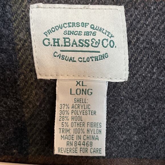 GHBass & Co Men’s XL Long Chore Coat Removable Flannel Liner Brown Jacket Collar - Picture 3 of 12